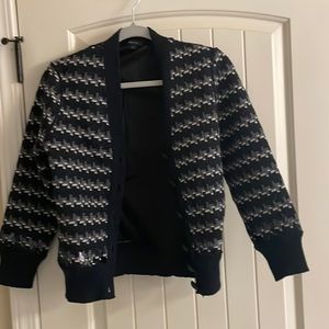 Marc JACOBS SEQUIN EMBELLISHED JACUARD WOOL CARDIGAN